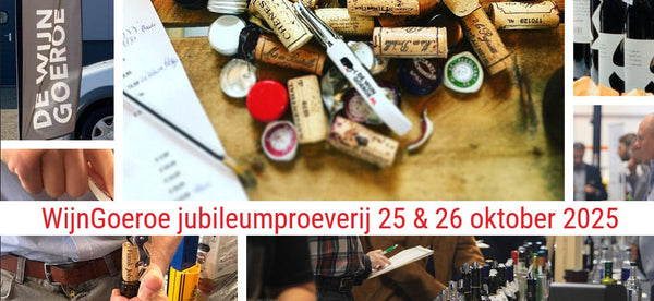 Vier ons 25-jarig jubileum tijdens de WijnGoeroe Wijnproeverij!