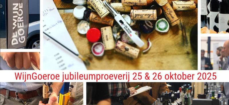 Vier ons 25-jarig jubileum tijdens de WijnGoeroe Wijnproeverij!