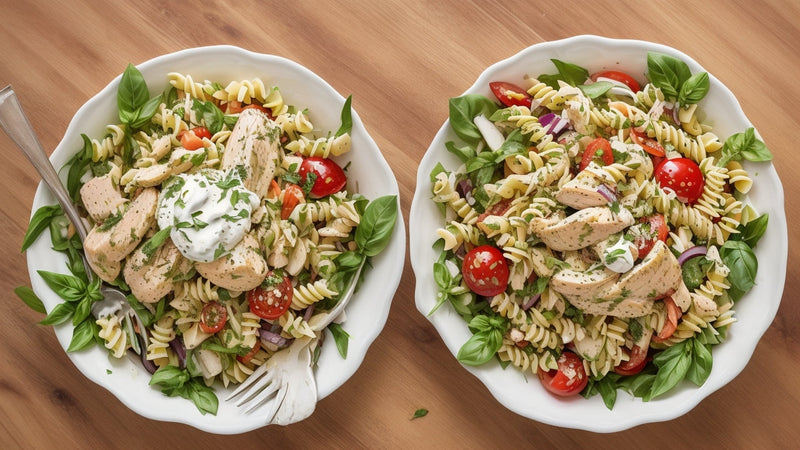 Koude pastasalade kip gerecht