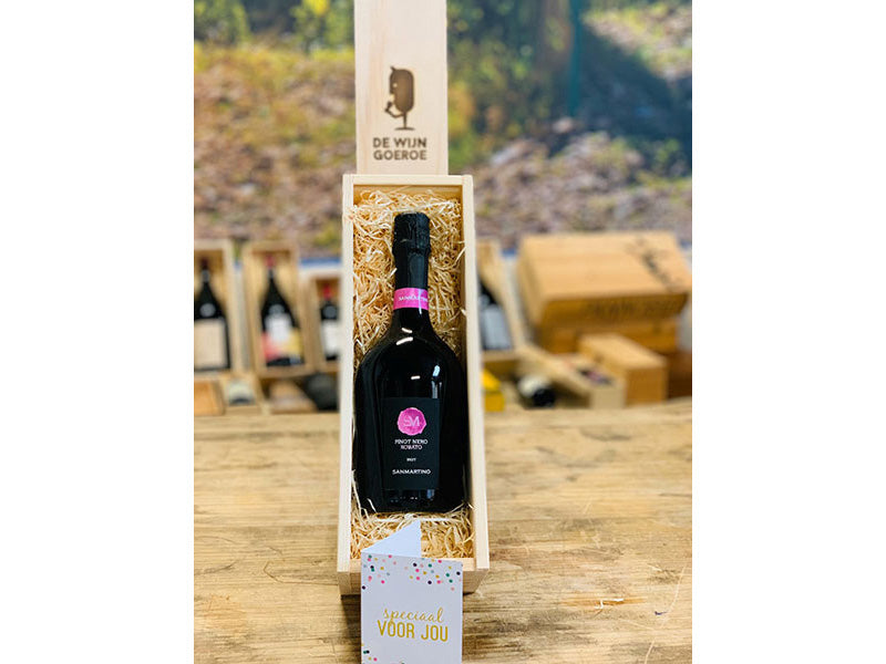 Wijnkistje voor 1 fles mousserende wijn