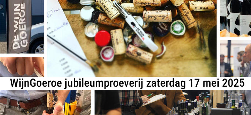 WijnGoeroe jubileumproeverij zaterdag 17 mei 2025